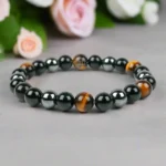 Certified Natural Triple Proection Stone Beads Bracelet