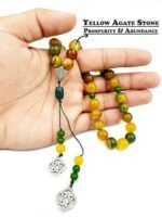 Natural Yellow Green Agate Stone 33 Beads Tasbeeh - Image 2