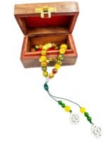 Natural Yellow Green Agate Stone 33 Beads Tasbeeh - Image 4