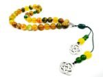 Natural Yellow Green Agate Stone 33 Beads Tasbeeh - Image 5