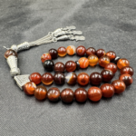 Natural Dream Agate Stone Misbaha Prayer Beads Tasbeeh 33 Beads, 8 MM, Set of 3 Tasbih - Image 6