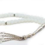 Opalite Stone Islamic 33 Beads Tasbih Misbaha | Tasbeeh for Meditation Spiritual Healing, Relaxation, and Worship, Promotes Calm Positive Energy | Set of 6, 8 mm Beads