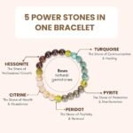 Citrine, Pyrite, Turquoise, Hessonite & Peridot Stone Beads - Prosperity Bracelet - Image 3