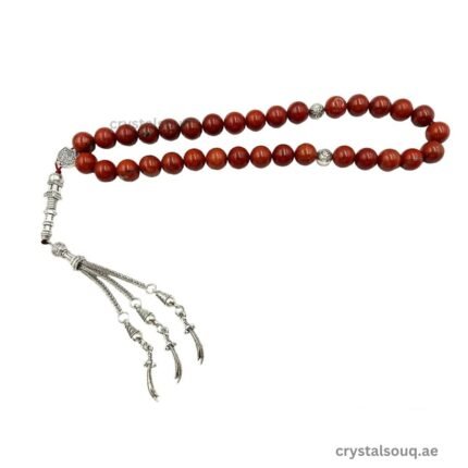 CRYSTAL SOUQ Red Jasper 33 Beads Tasbeeh