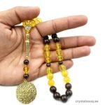 CRYSTAL SOUQ Natural Citrine Garnet Beads Tasbeeh 33 Beads Misbaha