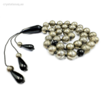 Natural Pyrite Beads Tabeeh by CRYSTAL SOUQ