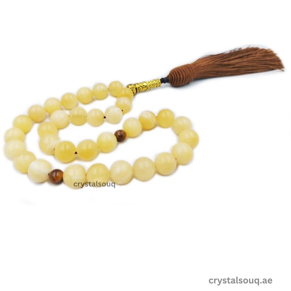 Natural Calcite Tasbeeh Natural Calcite 33 Beads Tasbeeh 10 mm Beads