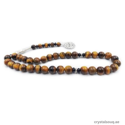 Tiger Eye Tasbeeh with Chinese Knot Pendant