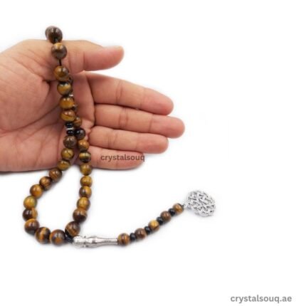 Tiger Eye Tasbeeh with Chinese Knot Tassel