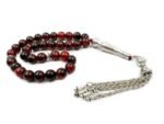 Agate Stone Tasbih Red Agate Natural Stone 33 Beads Misbaha Prayer Beads Tasbeeh , Bead Size 8 MM - Image 2
