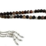 Natural Agate Stone Prayer 33 Beads Tasbih Misbaha | For Peaceful Meditation, Serenity and Spiritual Connection | Gift Box Included | Bead Size 10 mm