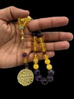Natural Citrine Amethyst 33 Beads Stone Prayer Tasbeeh Misbaha - Image 4