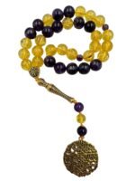 Natural Citrine Amethyst 33 Beads Stone Prayer Tasbeeh Misbaha - Image 3