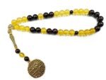 Natural Citrine & Garnet 33 Beads Stone Prayer Tasbeeh Misbaha - Image 2