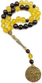 Natural Citrine & Garnet 33 Beads Stone Prayer Tasbeeh Misbaha - Image 4
