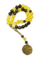 Natural Citrine Labradorite 33 Beads Stone Tasbeeh Misbaha - Image 5