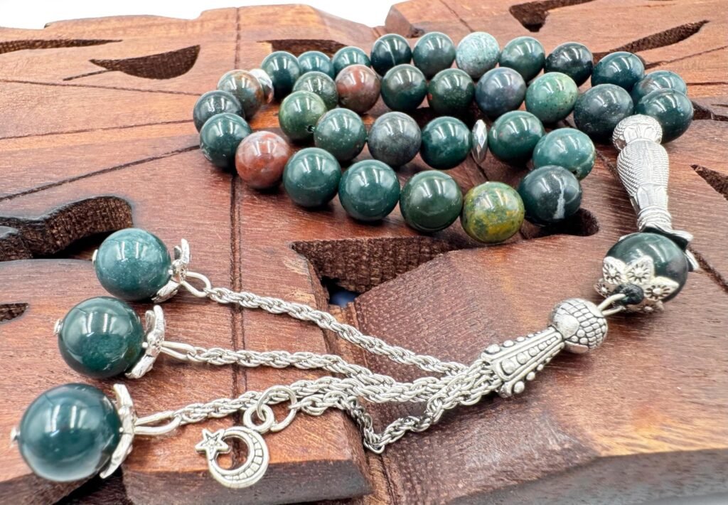 Bloodstone 10 mm beads tasbeeh by Crystalsouq