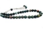 Natural Bloodstone Tasbeeh – 33 Beads Islamic Prayer Beads with Velvet Box - Image 5