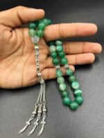 Islamic Prayer 33 Beads Agate Tasbih | Natural Stone Misbaha Tasbeeh for Unisex Adults | For Peaceful Meditation and Spiritual Connection | Bead Size 10 MM | Gift Box Included - Image 5