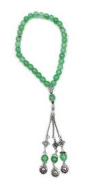 Natural Stone Prayer Beads Tasbih Natural Green Aventurine Stone Misbaha Rosary Tasbeeh Counter 33 Beads Womens Tasbih Prayer Beads, Stone Green Aventurine, , Bead Size 10 mm, - Image 3