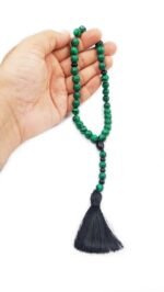 Green Resin 33 Bead Tasbih, 8mm Misbaha Rosary, Islamic Prayer Beads, Perfect Dhikr Tool, Ramadan Gift - Image 3
