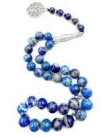 Natural Lapis Lazuli Stone Tasbeeh – 33 Beads | Handmade Islamic Tasbih - Image 3