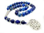 Natural Lapis Lazuli Stone Tasbeeh – 33 Beads | Handmade Islamic Tasbih - Image 4