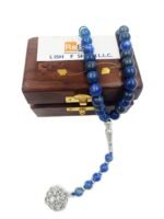Natural Lapis Lazuli Stone Tasbeeh – 33 Beads | Handmade Islamic Tasbih - Image 6