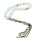 Opalite 33 Beads Stone Prayer Tasbih Misbaha | For Serenity, Peace & Positive Energy, Gift Box Included | Islamic Gift, Bracelet or Necklace, Premium Craftsmanship | Bead Size 10 mm