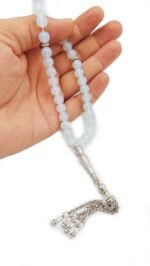 Opalite 33 Beads Stone Prayer Tasbih Misbaha | For Serenity, Peace & Positive Energy, Gift Box Included | Islamic Gift, Bracelet or Necklace, Premium Craftsmanship | Bead Size 10 mm - Image 2
