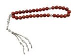 Natural Red Jasper 33 Beads Stone Prayer Tasbeeh Misbaha - Image 2