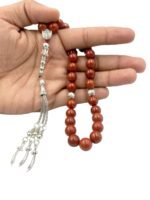 Natural Red Jasper 33 Beads Stone Prayer Tasbeeh Misbaha - Image 3