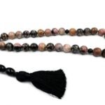 Rhodonite 33 Beads Prayer Tasbih | For Calming Energy, Serenity and Spiritual Clarity | Islamic Gift, Bracelet or Necklace, Premium Craftsmanship | Bead Size : 10 MM