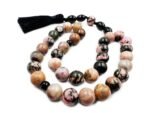 Rhodonite 33 Beads Prayer Tasbih | For Calming Energy, Serenity and Spiritual Clarity | Islamic Gift, Bracelet or Necklace, Premium Craftsmanship | Bead Size : 10 MM - Image 2