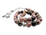 Rhodonite Tasbih Prayer Beads Tasbih Misbaha Tasbeeh 33 Beads, Bead Size 10 MM - Image 2