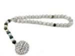 Islamic Prayer Selenite Tasbih, Natural Stone Misbaha Tasbeeh for Unisex Adults