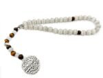 Islamic Prayer Selenite Tasbih, Natural Stone Misbaha Tasbeeh for Unisex Adults