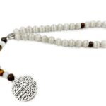 Islamic Prayer Selenite Tasbih, Natural Stone Misbaha Tasbeeh for Unisex Adults