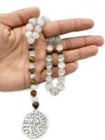 Islamic Prayer Selenite Tasbih, Natural Stone Misbaha Tasbeeh for Unisex Adults - Image 2