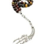 Natural Tiger Eye Stone Prayer 33 Beads Tasbih Misbaha | For Peaceful Meditation, Serenity and Spiritual Connection | Gift Box Included | Bead Size 10 mm