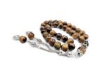 Natural Tiger Eye Tasbeeh and Bookmark with Wooden Gift Box - Image 2