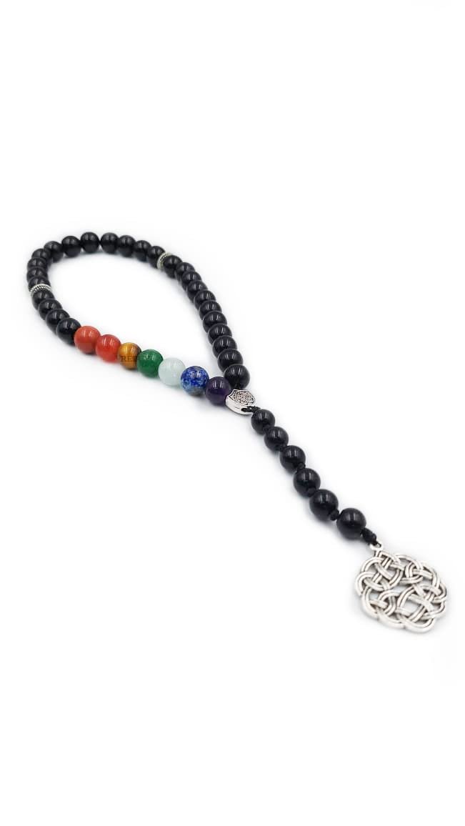 tourmaline_7chakra_tasbih_33beads_1 Tourmaline with 7 Chakra Gemstone and Charm Prayer 33 Beads, Tasbih, Tesbih, Misbaha, Tasbeeh, Sibha, Rosary, Tasbih 33, Tasbih Personalized, Premium Search this page - Image 1