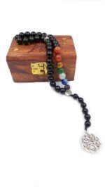 Tourmaline with 7 Chakra Gemstone and Charm Prayer 33 Beads, Tasbih, Tesbih, Misbaha, Tasbeeh, Sibha, Rosary, Tasbih 33, Tasbih Personalized, Premium Search this page - Image 3