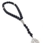 Tourmaline Gemstone Prayer 33 Beads, Tasbih with Wooden Box