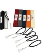 Black Tourmaline Stone Islamic Prayer Beads Set | 33 Beads 8mm Tasbih Misbaha Rosary, Set of 6 | Healing Crystals for Protection & Positive Energy | Thoughtful Gift for Men & Women - Image 3