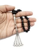 Black Tourmaline Stone Islamic Prayer Beads Set | 33 Beads 8mm Tasbih Misbaha Rosary, Set of 6 | Healing Crystals for Protection & Positive Energy | Thoughtful Gift for Men & Women - Image 5