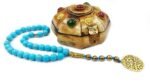 Turquoise Tasbih Islamic Religion Tasbeeh Beautiful Misbaha Beads Tasbih For Prayer (33 Beads) - Image 3
