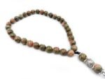 Natural Unakite Prayer Beads 33 Beads Misbaha - Image 2