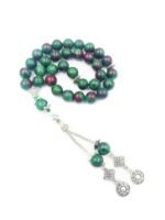 Ruby Zoisite Stone Prayer Beads Tasbih Stone Misbaha Rosary Tasbeeh 33 Beads with Wooden gift box