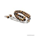 Tiger Eye Beads Tasbeeh – 33 Beads Gemstone Tasbih -Wooden Gift Box - Image 2